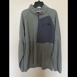 Men’s Gray North Face Fleece Pullover XXL